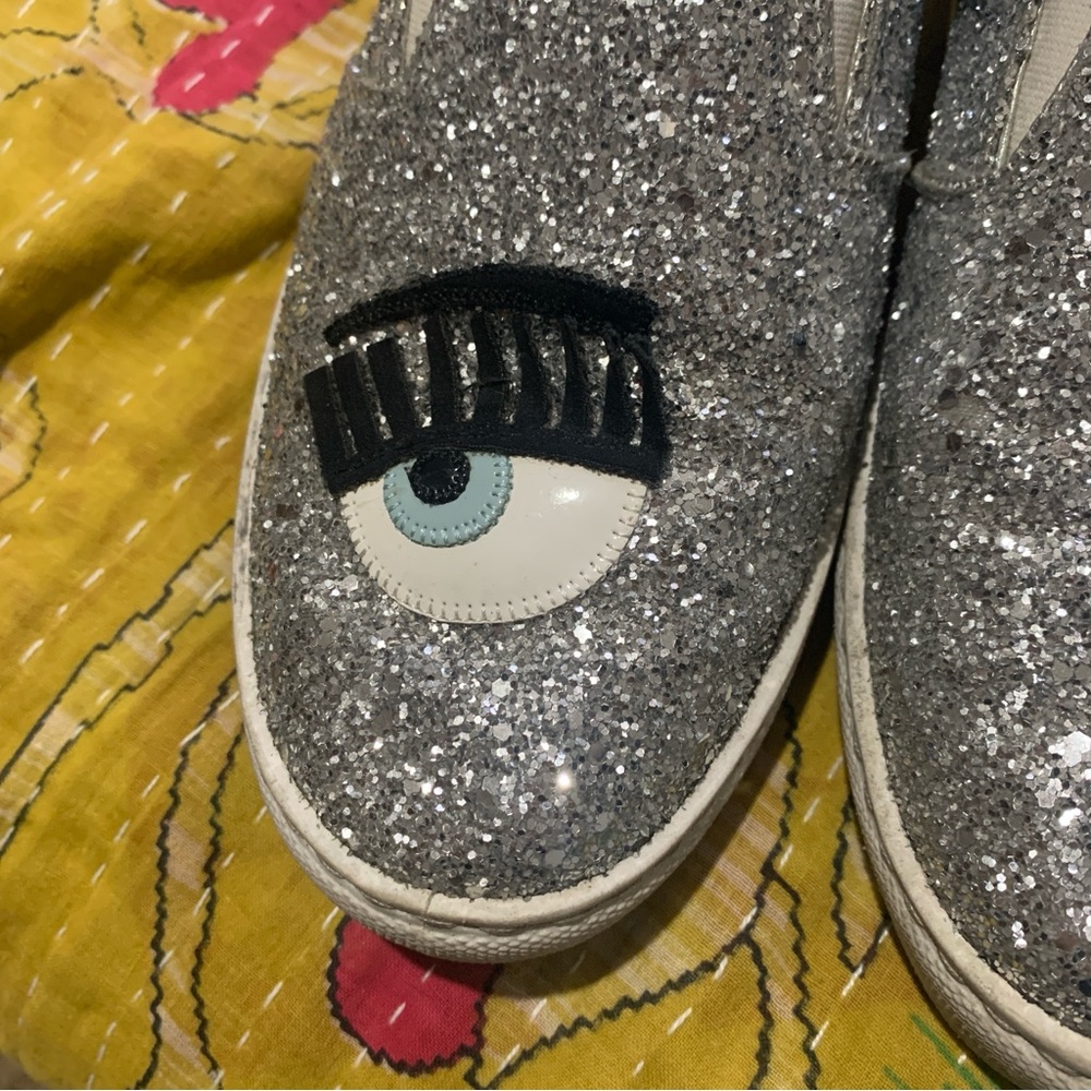 Chiara Ferragni Flirting Glitter Slip-On Sneakers - Picture 3 of 13